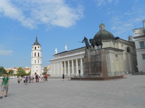 Let me finish with something pretty - cathedral with the statue of Gediminas