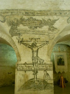 One of the drawings in the crypt